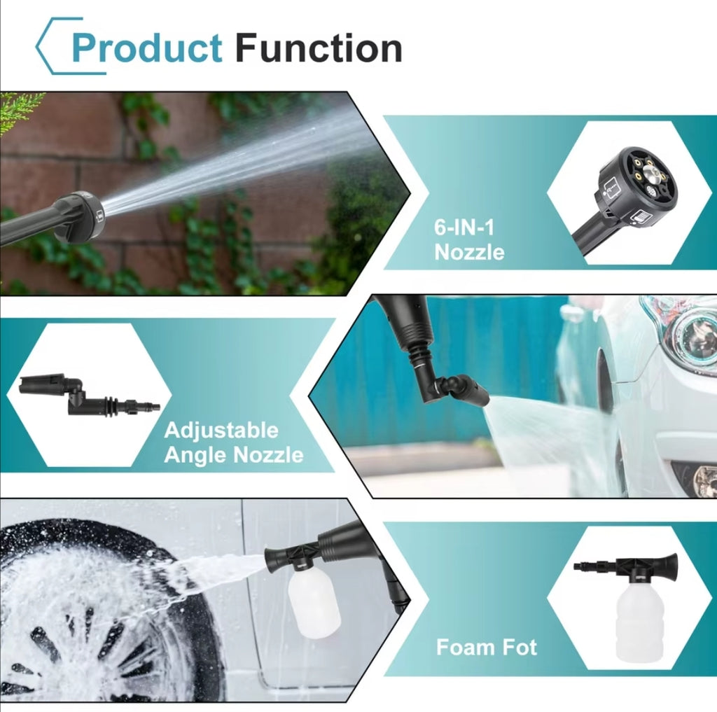 QELVORO PowerJet 6-in-1 Cordless Pressure Washer
